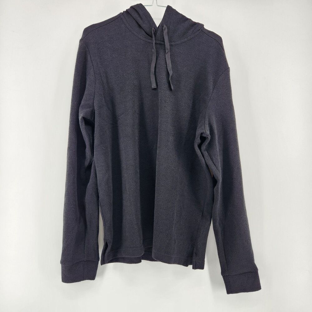 Hawker‎ Rye Men's Medium Black Knit Twill Hoodie NWT
